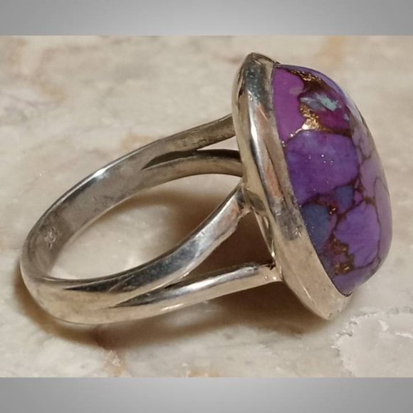 CLOSEOUT! 🔥 AUTHENTIC Mohave Purple Turquoise sterling silver Ring sz 6 06 - Picture 8 of 9